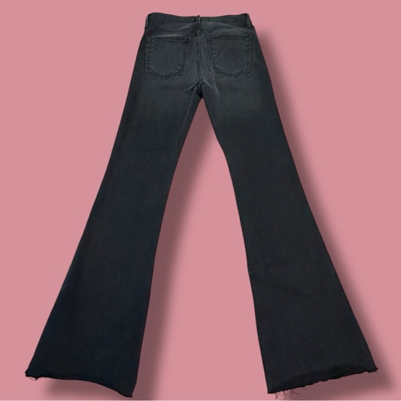 EUC Just Black Denim “The Fall Flare” High Rise Flare Jeans in Washed Black. 26 - Picture 4 of 11